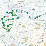 下田町方面ルートの地図です。