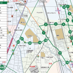 中丸子・市ノ坪方面ルートの地図です。
